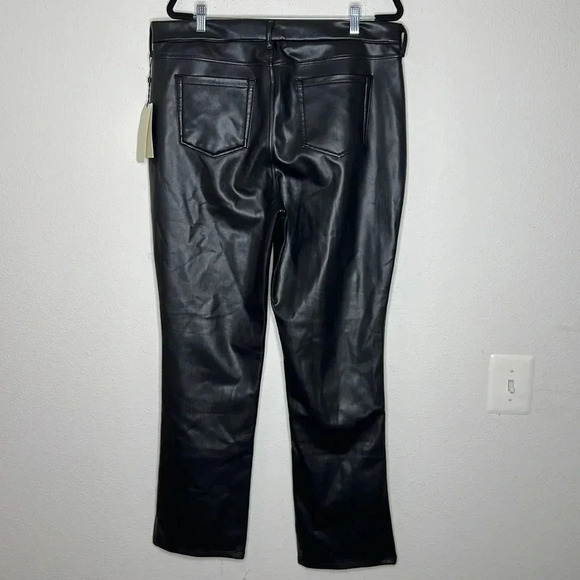 NYDJ NEW  Faux Leather Marilyn Straight Pants In Plus Size 14w NWT - Picture 4 of 10